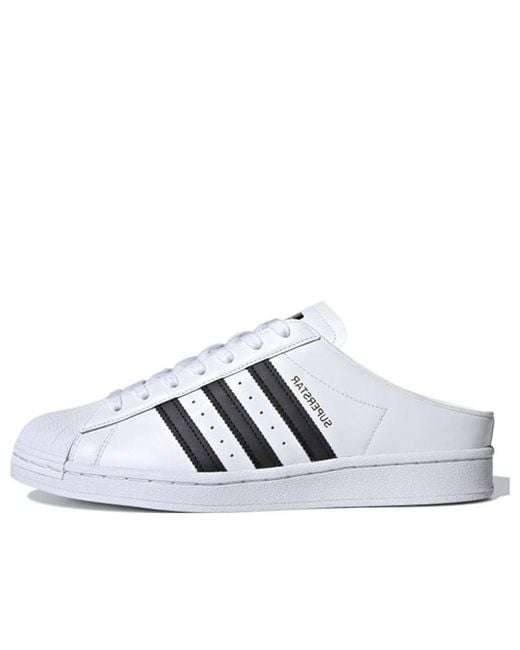 Adidas White Superstar Slip-On Backless Mule 'Cloud' for men