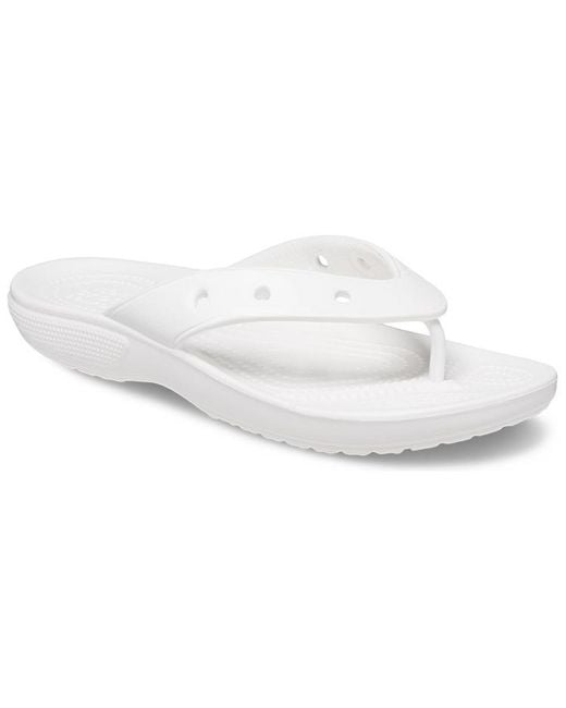 CROCSTM White Classic Flip Casual Flip-Flops