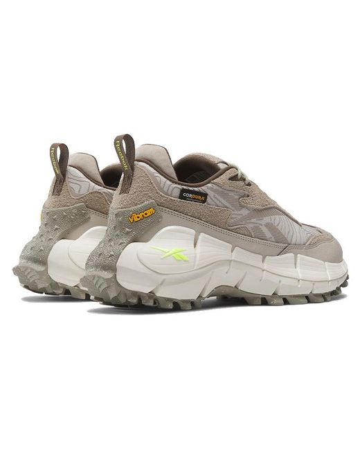 Reebok White Zig Kinetica 2.5 Edge 'Moon Stone Ash' for men