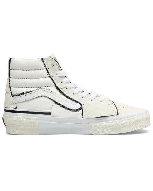 Vans White Sk8-Hi Reconstruct for men