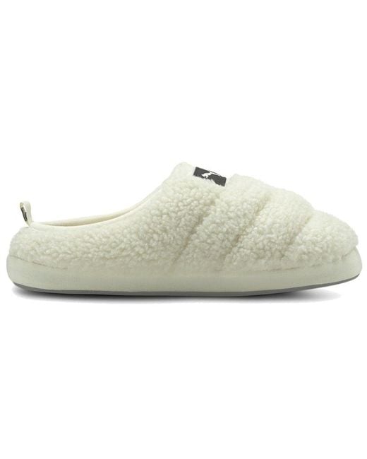 PUMA White Scuff Sherpa Slippers 'Whisper' for men