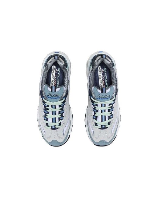 Skechers Blue (Wmns) D Lites 1.0 Low Running Shoes
