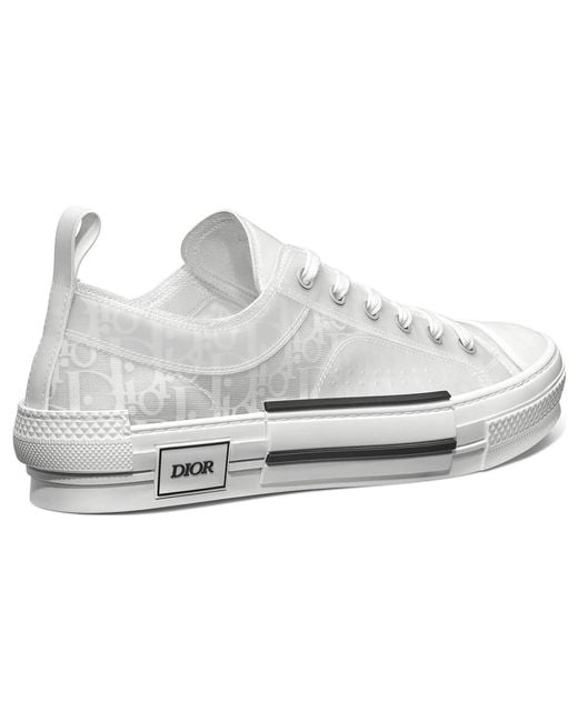 Dior White B23 Oblique Low-Top for men