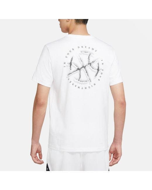 Nike White Dna Ss Crew 2 Alphabet Logo T-Shirt for men