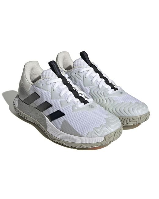 Adidas White Solematch Control Tennis Shoes Lucid' for men