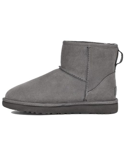 Ugg Gray Classic Mini Rubber Logo