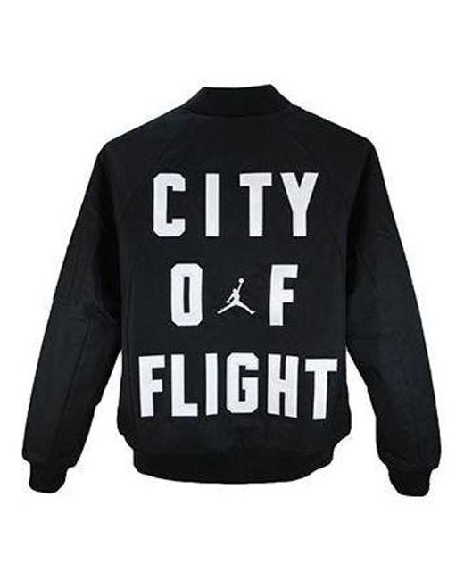 Nike Black City Of Flight Ma-1 Jacket for men