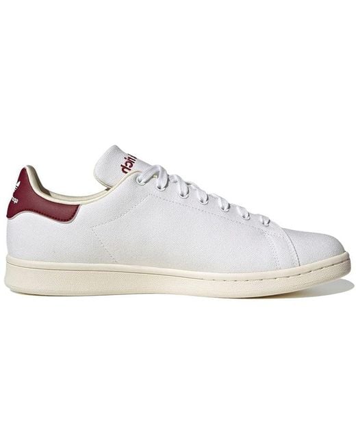 Adidas White X Sporty & Rich Stan Smith 'Cloud Collegiate Burgundy' for men