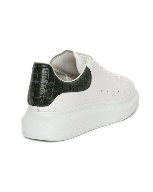 McQueen White Oversized Sneaker Forest Crocodile' for men