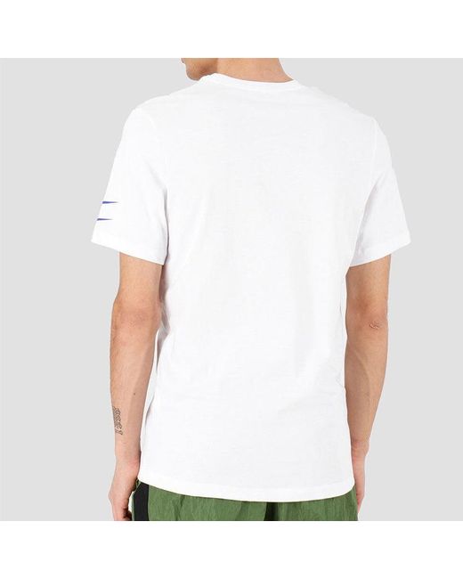 Nike White Swoosh Round Neck Short Sleeve for men