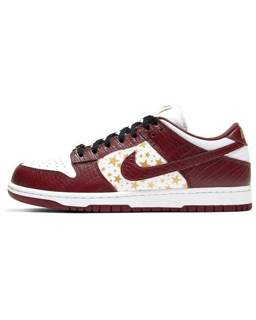 Nike Red X Supreme Sb Dunk Low Og Qs 'Barkroot' for men