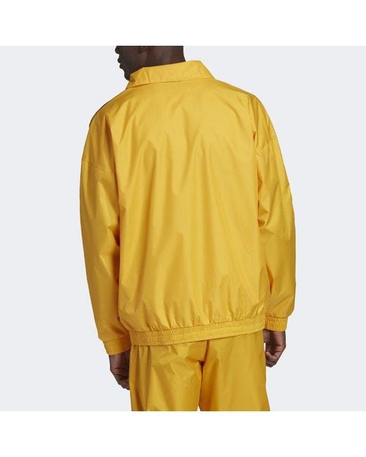 Adidas Yellow Originals Side Stripe Zipper Casual Sports Jacket for men