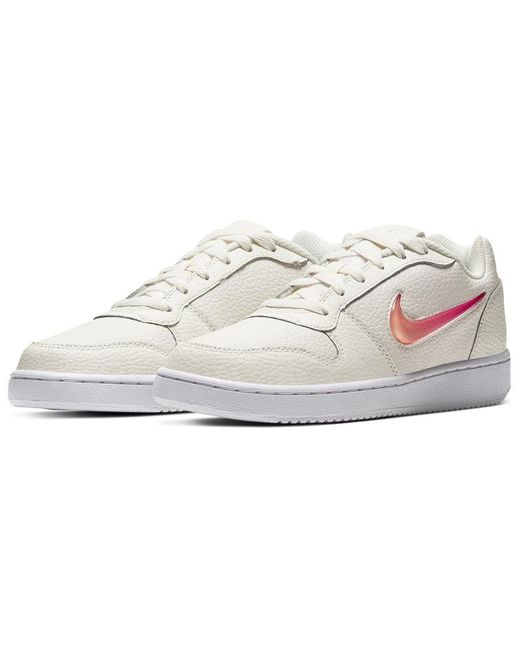 Nike Ebernon Low Prem White/pink | Lyst