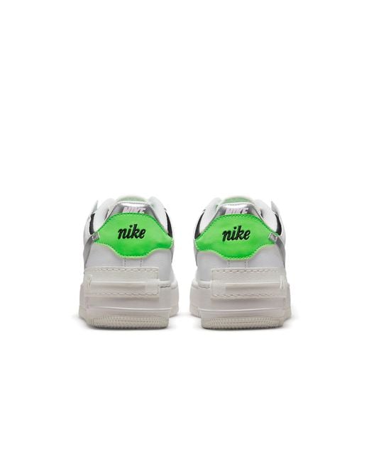 Nike White (Wmns) Air Force 1 Shadow Metallic'