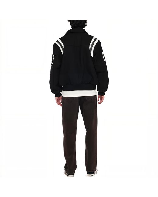Stussy Black 80 Wool Varsity Jacket for men