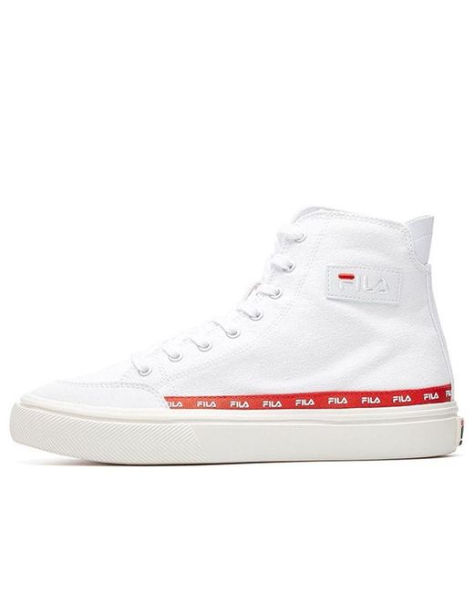 Fila Strada Hightop Canvas Shoe White Lyst
