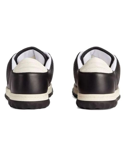 Gucci Black Mac80 Leather Low-top Trainers for men