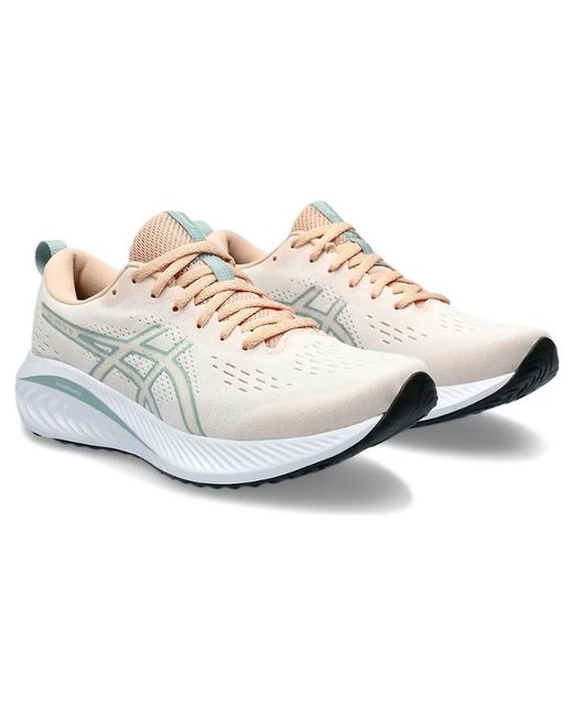 Asics White Gel-excite 10 Running Shoes