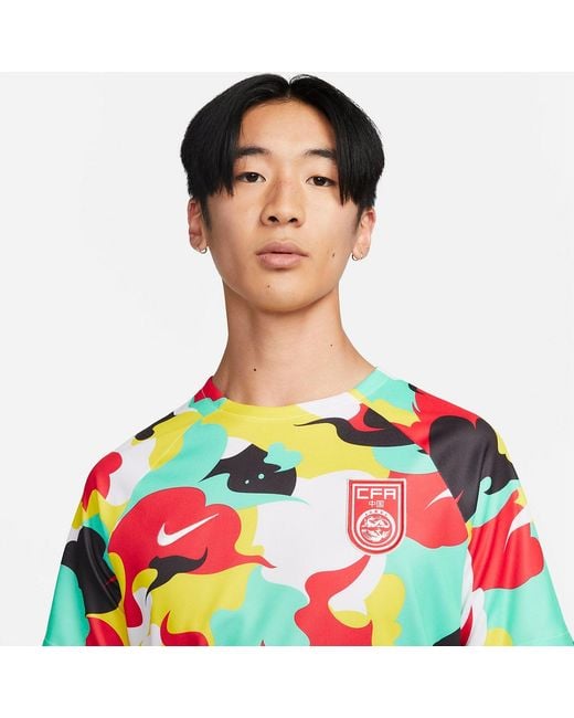 Nike Multicolor Dri-Fit China Pre-Match Soccer Jersey 'Colorful' for men