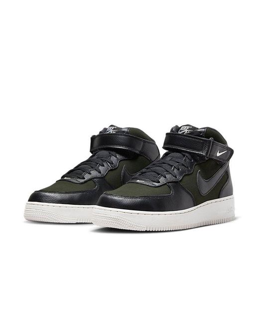 Nike Black Air Force 1 Mid 'Sequoia' for men