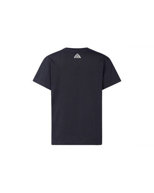 Nike Blue Acg Gradient Multi-Color Alphabet Printing Short Sleeve for men