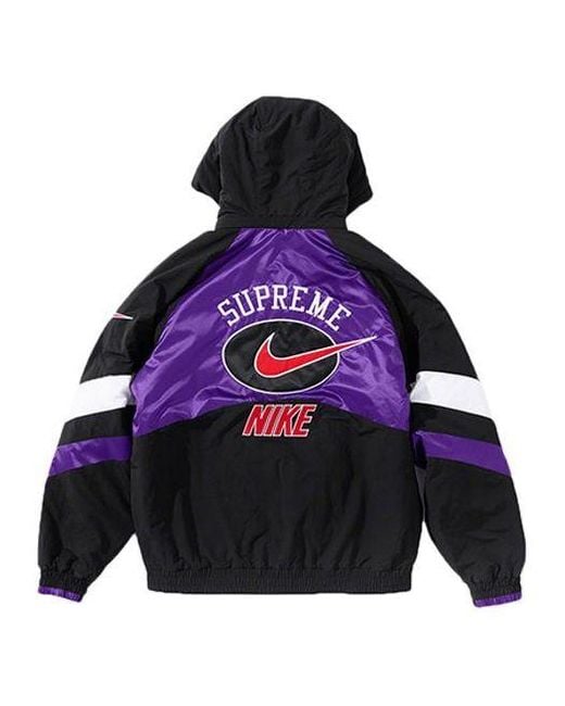 Supreme X Nike Hooded Sport Jacket in Blue for Men Lyst UK