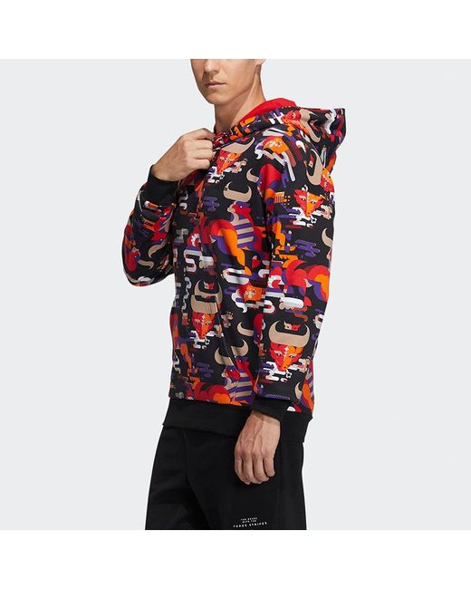 Adidas Red Cny Gfx Hs Aop New Year's Edition Printing Pattern Sports for men