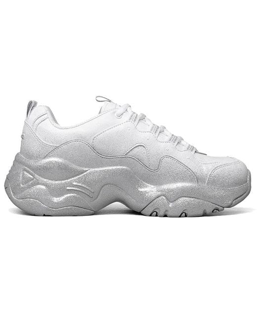 Skechers White (Wmns) D Lites 3.0 Low-Top Sneakers