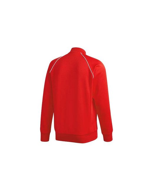 Adidas Red Originals Logo Casual Breathable Sports Side Stripe Jacket for men
