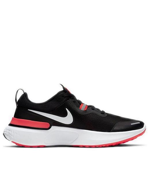 Nike Black React Miler 'Laser Crimson' for men