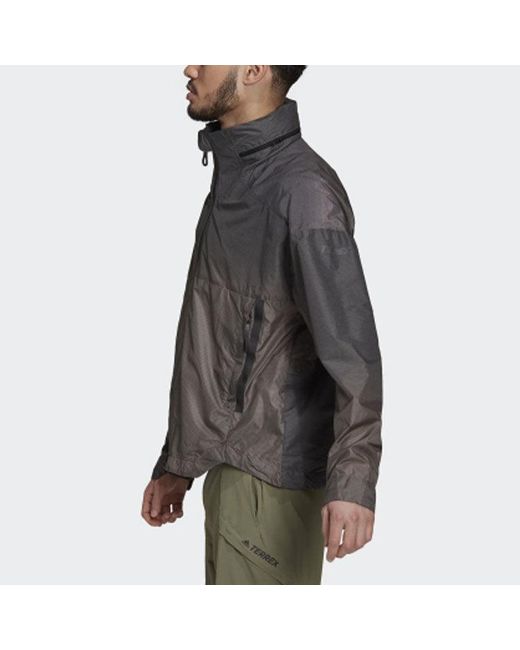 Adidas Gray Windproof Waterproof Casual Sports Hooded Jacket for men