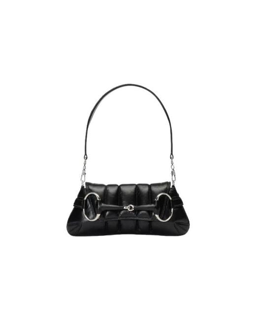 Gucci Black Gucci Horsebit Chain Small Shoulder Bag