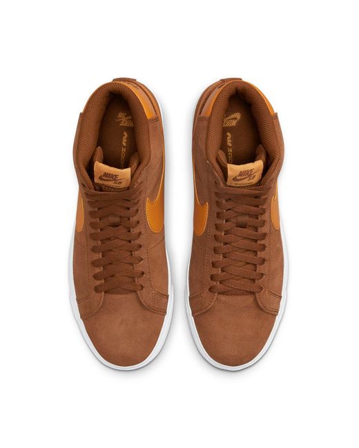 Nike Brown Zoom Blazer Mid Sb 'Pecan Light Curry' for men