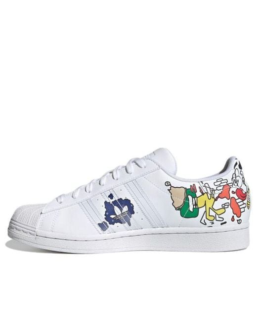 Adidas White Originals Superstar Sneakers 'Off' for men