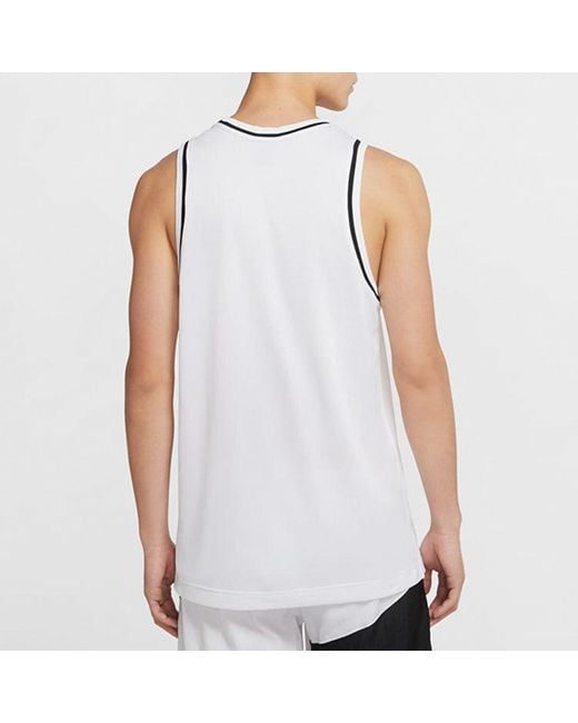 Nike White Dri-Fit Classicbasketball Jersey For for men