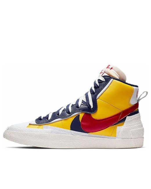 Nike Sacai X Blazer Mid 'maize Navy' in Red for Men | Lyst
