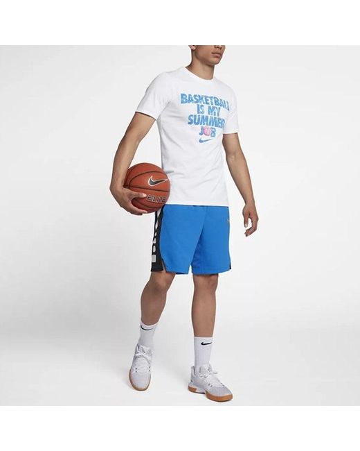Nike Blue Basketball Is My Summer Job Basketball Tee for men