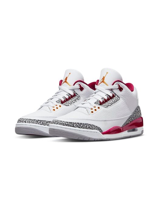 Nike White 3 Retro 'Cardinal' for men