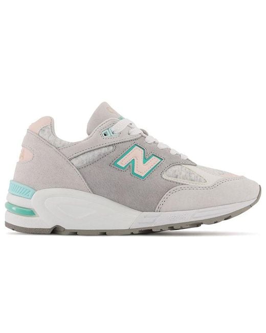 New Balance White 990 V2 Made