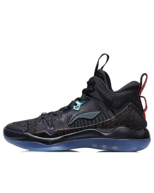 Li-ning Blue Professional Basketball Shoes for men