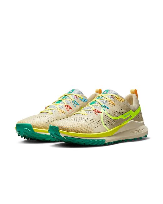Nike Yellow React Pegasus Trail 4 'Team Volt' for men