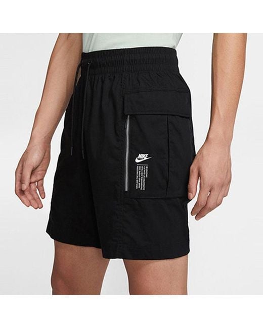 Nike Black Sportswear Woven Cargo Shorts for men