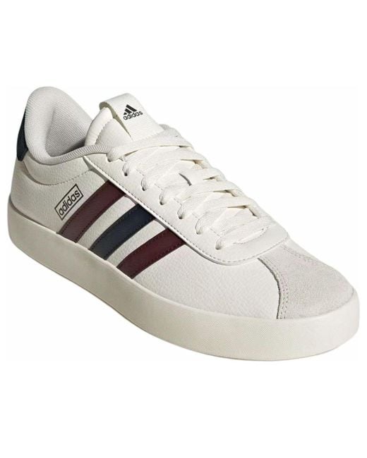 Adidas White Vl Court 3.0 'Cream Burgundy' for men