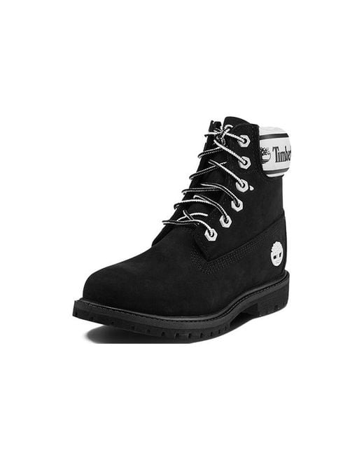 Timberland Black (Wmns) Inch Premium Lf Nubuck Logo'
