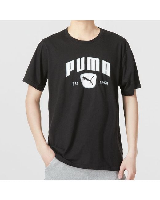 PUMA Black Performance Training Graphic Tee for men