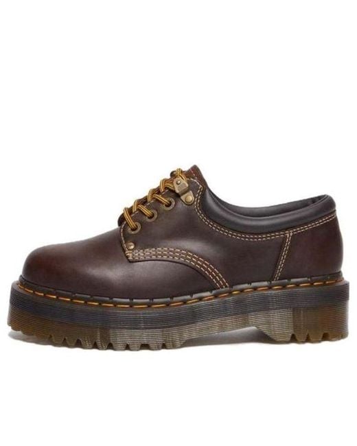 Dr. Martens Brown 8053 Arc Crazy Horse Leather Platform Shoes 'Dark'