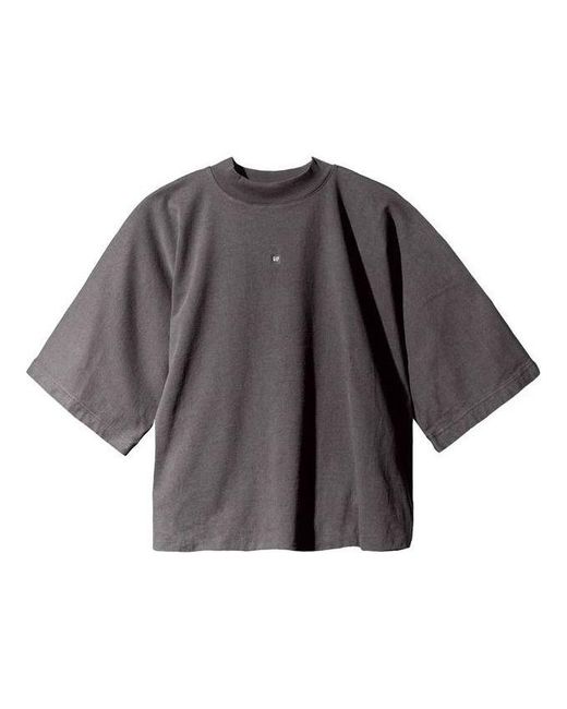 Yeezy Gap Gray Logo No Seam T-Shirt 'Dark' for men