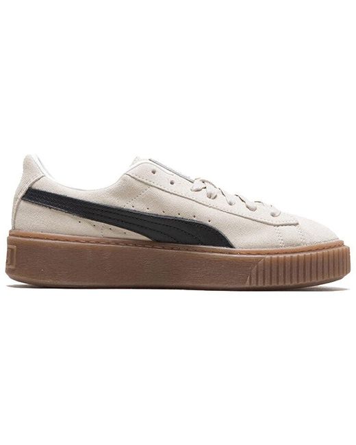 PUMA White (Wmns) Suede Platform Core 'Whisper'