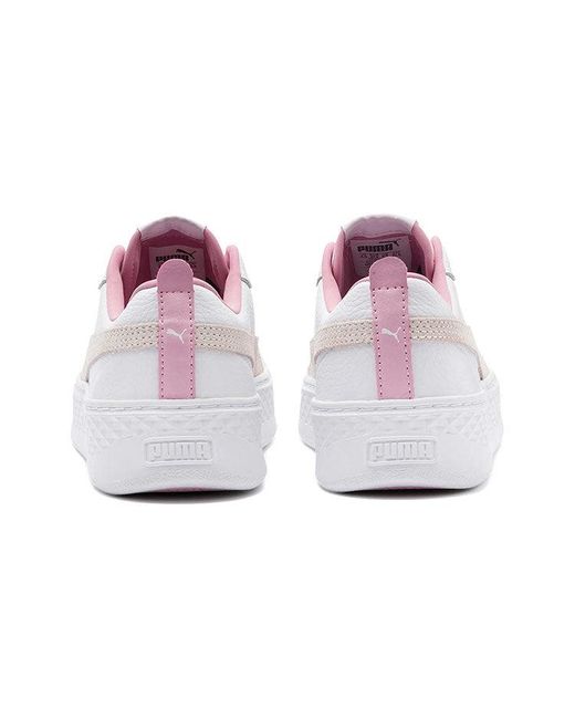 PUMA White (Wmns) Smash Platform Low Pale'