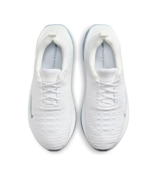 Nike White Reactx Infinity Run 4 'Summit Ashen Slate' for men